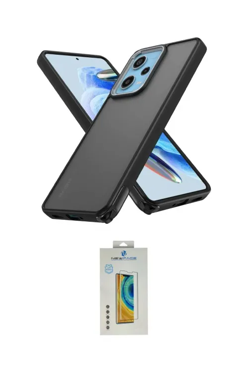 ieg™ Redmi Note 12 Pro 5G Kılıf Atlas Form - Siyah Polymer Nano Ekran Koruyucu