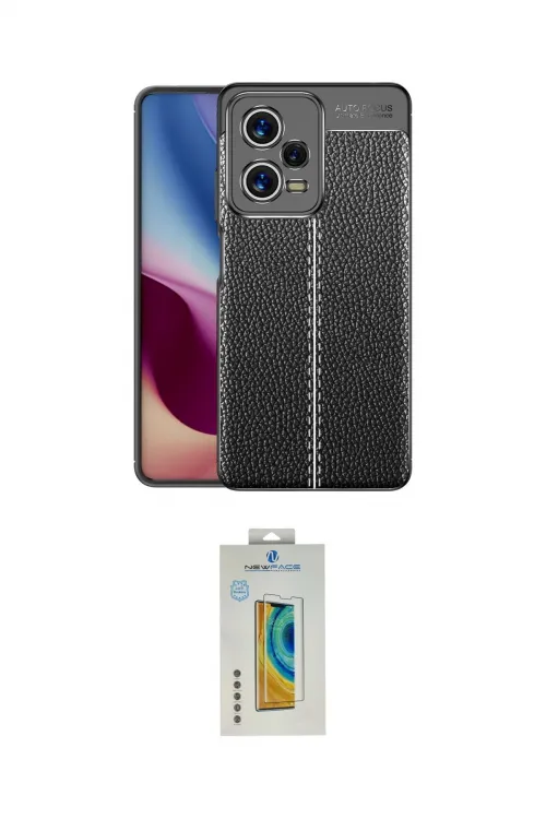 ieg™ Redmi Note 12 Pro 5G Kılıf Doruk Klasik Özel Seri - Siyah Polymer Nano Ekran Koruyucu