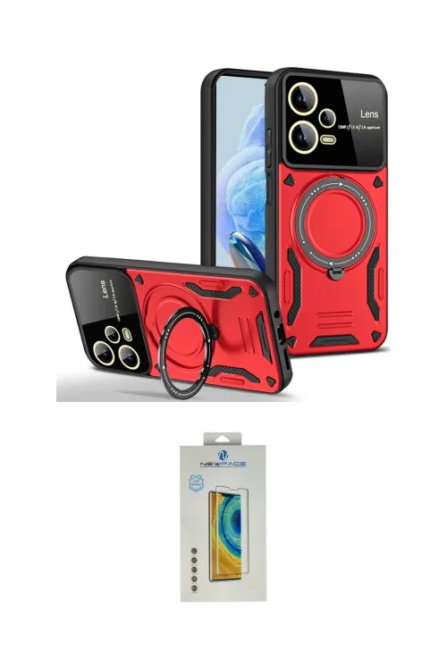 ieg™ Redmi Note 12 Pro 5G Kılıf Kıvılcım Modern Serisi - Siyah Polymer Nano Ekran Koruyucu