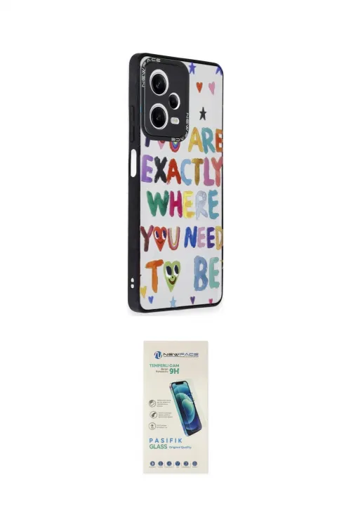 ieg™ Redmi Note 12 Pro 5G Kılıf Odak Klasik Serisi - Şeffaf Pasifik Cam Ekran Koruyucu
