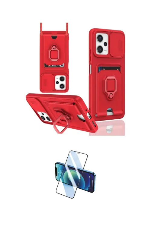 ieg™ Redmi Note 12 Pro 5G Kılıf Vadi Form Prime - Siyah 3D Antistatik Cam Ekran Koruyucu