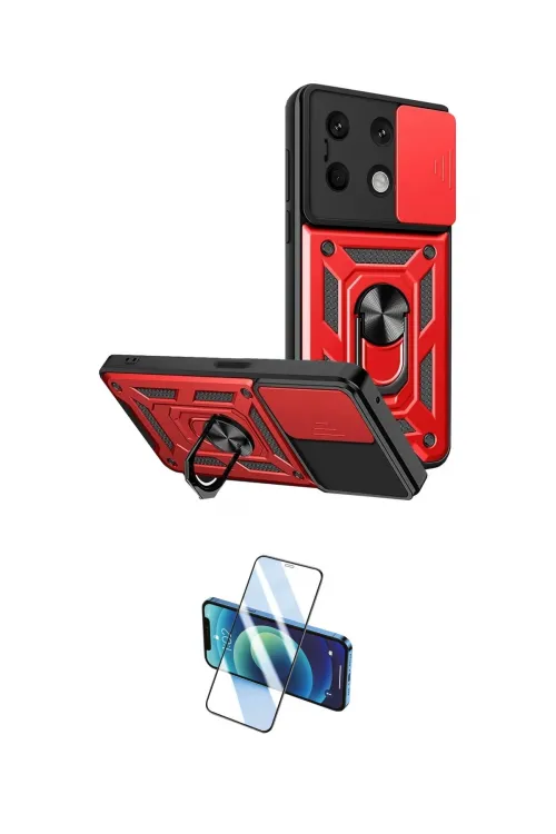 ieg™ Redmi Note 13 4G Kılıf Ahenk Klasik - Siyah 3D Antistatik Seramik Nano Ekran Koruyucu