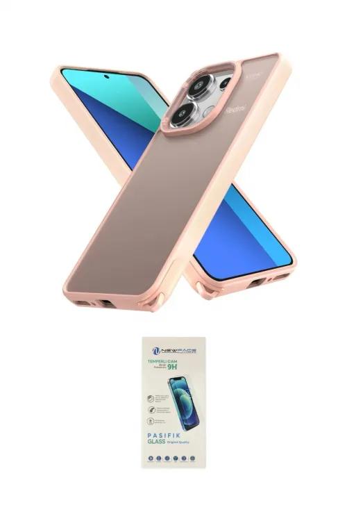 ieg™ Redmi Note 13 4G Kılıf Atlas Form - Şeffaf Pasifik Cam Ekran Koruyucu
