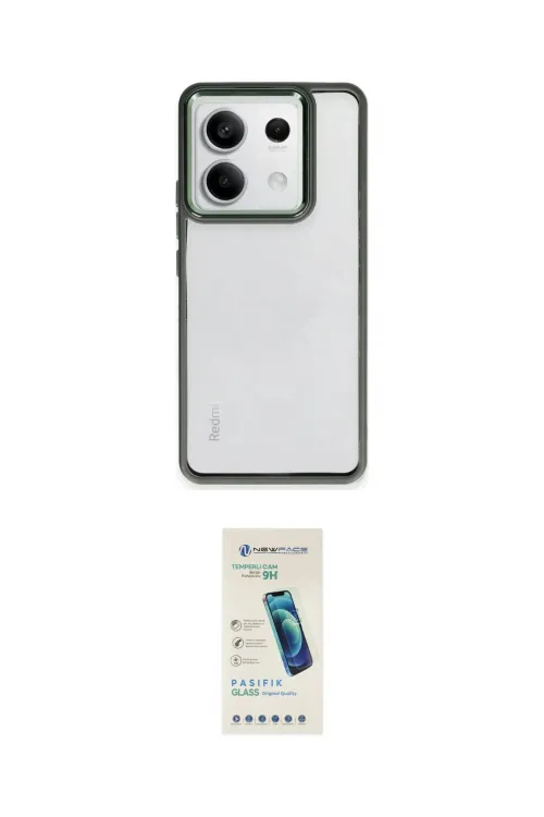 ieg™ Redmi Note 13 4G Kılıf Nova Işık Serisi - Şeffaf Pasifik Cam Ekran Koruyucu