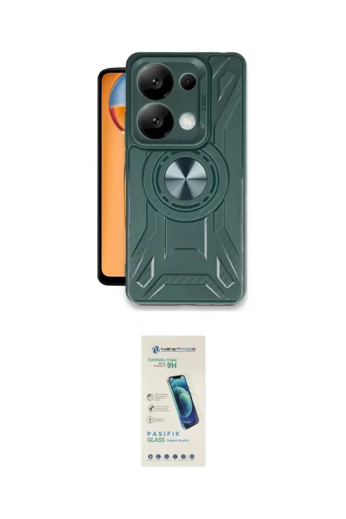 ieg™ Redmi Note 13 4G Kılıf Nova Yansıma Prime - Şeffaf Pasifik Cam Ekran Koruyucu