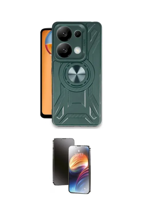 ieg™ Redmi Note 13 4G Kılıf Nova Yansıma Prime - Siyah 3D Antistatik Mat Seramik Nano Ekran Koruyucu