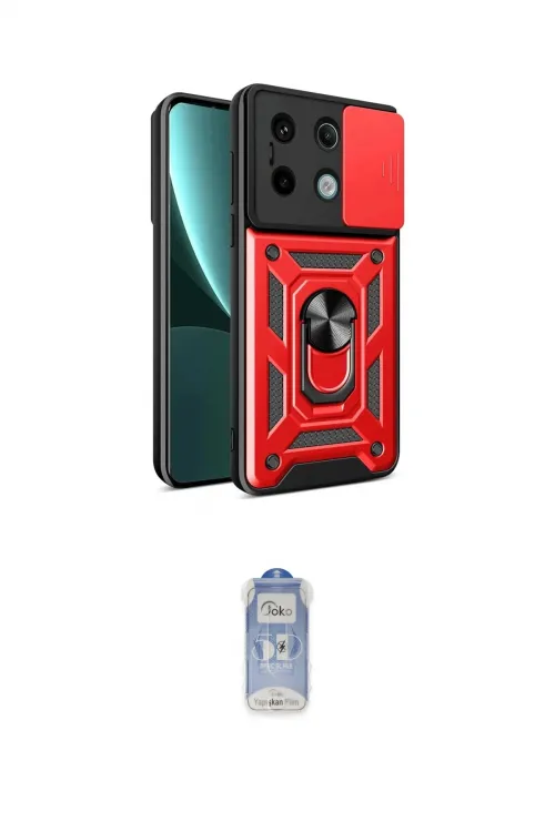 ieg™ Redmi Note 13 Pro 4G Kılıf Ahenk Klasik - Siyah Joko Magic 5D Cam
