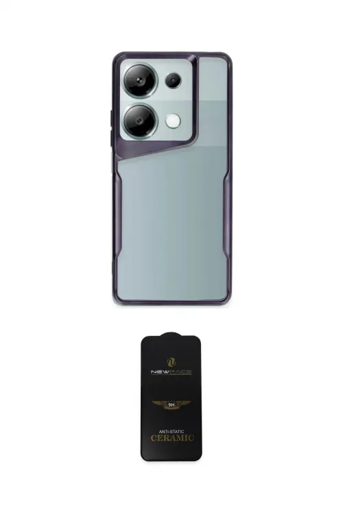 ieg™ Redmi Note 13 Pro 4G Kılıf Akış Çizgi Koleksiyonu - Siyah 6D Antistatik Mat Seramik Hayalet Nano Ekran Koruyucu