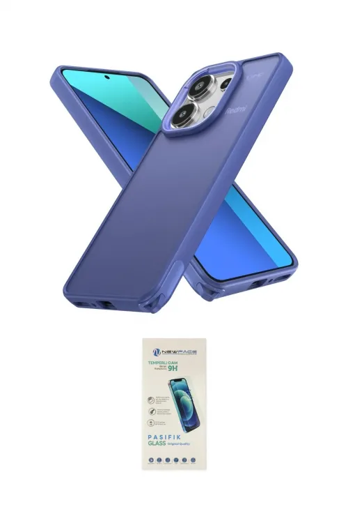 ieg™ Redmi Note 13 Pro 4G Kılıf Atlas Form - Şeffaf Pasifik Cam Ekran Koruyucu