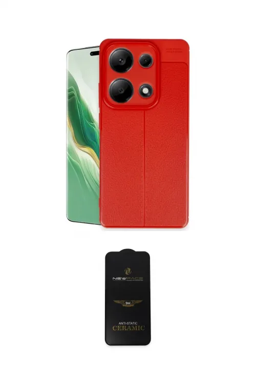 ieg™ Redmi Note 13 Pro 4G Kılıf Doruk Klasik Özel Seri - Siyah 6D Antistatik Mat Seramik Hayalet Nano Ekran Koruyucu