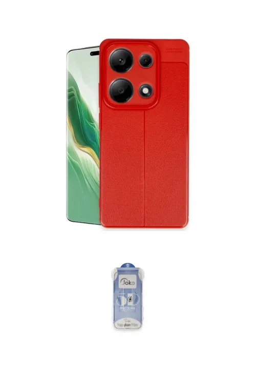 ieg™ Redmi Note 13 Pro 4G Kılıf Doruk Klasik Özel Seri - Siyah Joko Magic 5D Cam