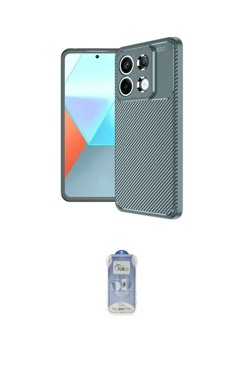 ieg™ Redmi Note 13 Pro 4G Kılıf Eksen Form Prime - Siyah Joko Magic 5D Cam