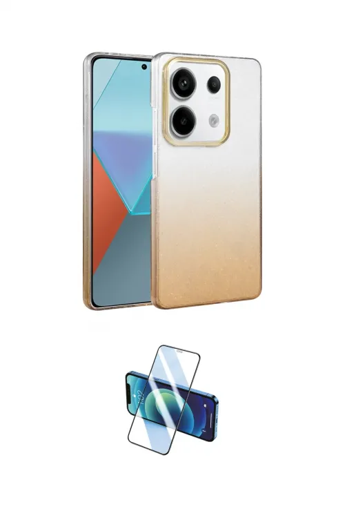 ieg™ Redmi Note 13 Pro 4G Kılıf Kıvılcım Minimal Özel Seri - Siyah 3D Antistatik Seramik Nano Ekran Koruyucu