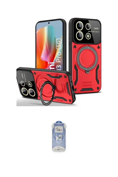 ieg™ Redmi Note 13 Pro 4G Kılıf Kıvılcım Modern Serisi - Siyah Joko Magic 5D Cam