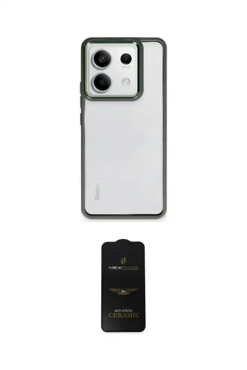 ieg™ Redmi Note 13 Pro 4G Kılıf Nova Işık Serisi - Siyah 6D Antistatik Mat Seramik Hayalet Nano Ekran Koruyucu