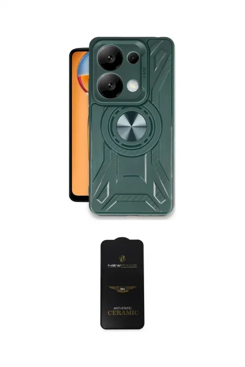 ieg™ Redmi Note 13 Pro 4G Kılıf Nova Yansıma Prime - Siyah 6D Antistatik Mat Seramik Hayalet Nano Ekran Koruyucu