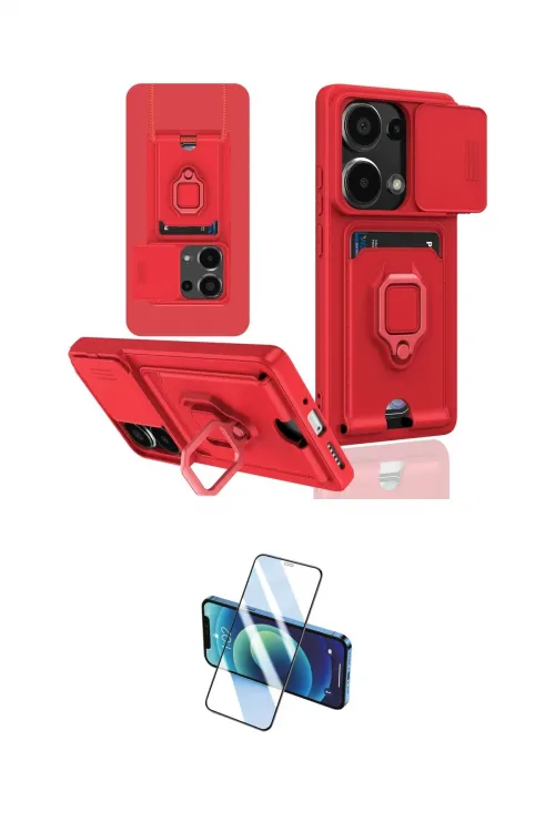 ieg™ Redmi Note 13 Pro 4G Kılıf Vadi Form Prime - Siyah 3D Antistatik Cam Ekran Koruyucu