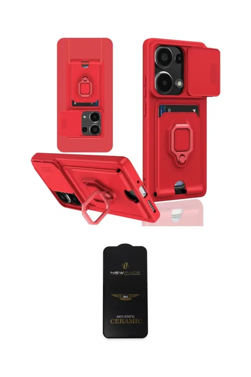 ieg™ Redmi Note 13 Pro 4G Kılıf Vadi Form Prime - Siyah 6D Antistatik Mat Seramik Hayalet Nano Ekran Koruyucu