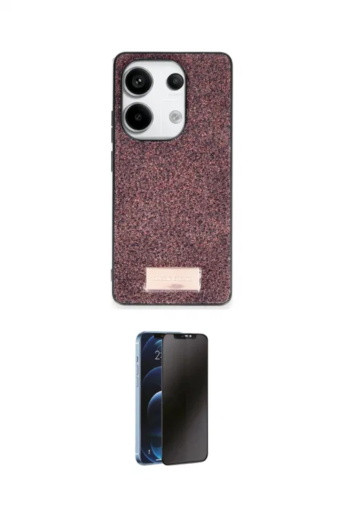 ieg™ Redmi Note 13 Pro 4G Kılıf Vadi Klasik Serisi - Siyah 3D Antistatik Hayalet Cam Ekran Koruyucu