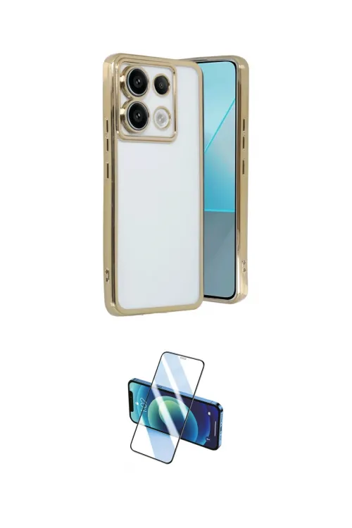 ieg™ Redmi Note 13 Pro 4G Kılıf Vadi Minimal - Siyah 3D Antistatik Cam Ekran Koruyucu