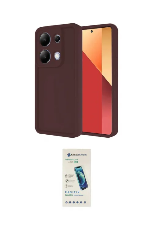 ieg™ Redmi Note 13 Pro 4G Kılıf Yankı Yansıma Özel Seri - Şeffaf Pasifik Cam Ekran Koruyucu