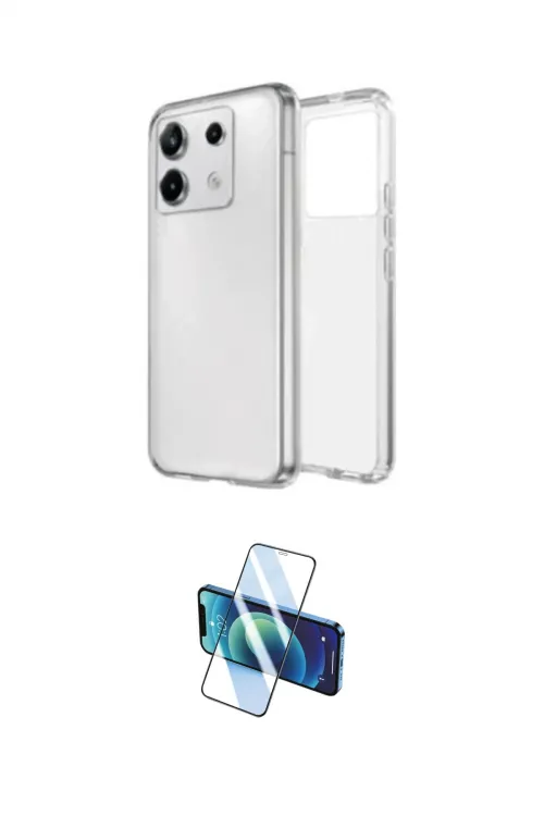 ieg™ Redmi Note 13 Pro 4G Kılıf Zirve Doku - Siyah 3D Antistatik Cam Ekran Koruyucu