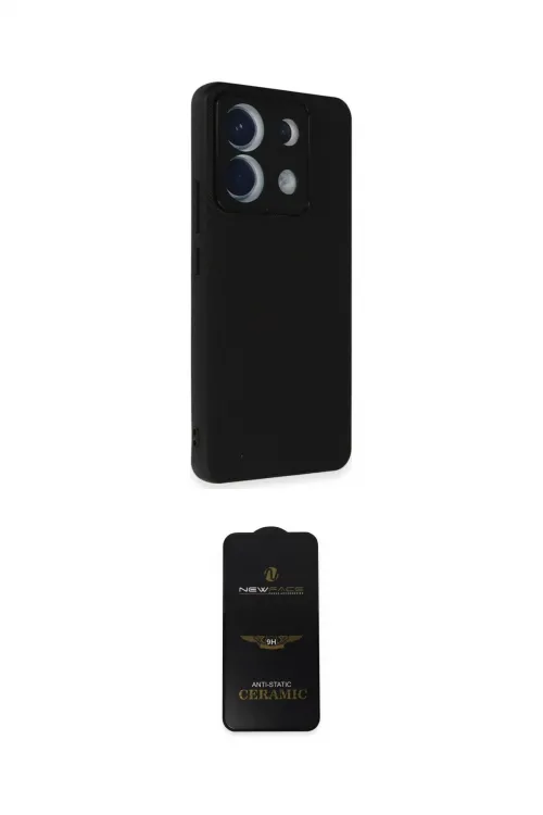 ieg™ Redmi Note 13 Pro 5G Kılıf Akış Asil Koleksiyonu - Siyah 6D Antistatik Mat Seramik Hayalet Nano Ekran Koruyucu
