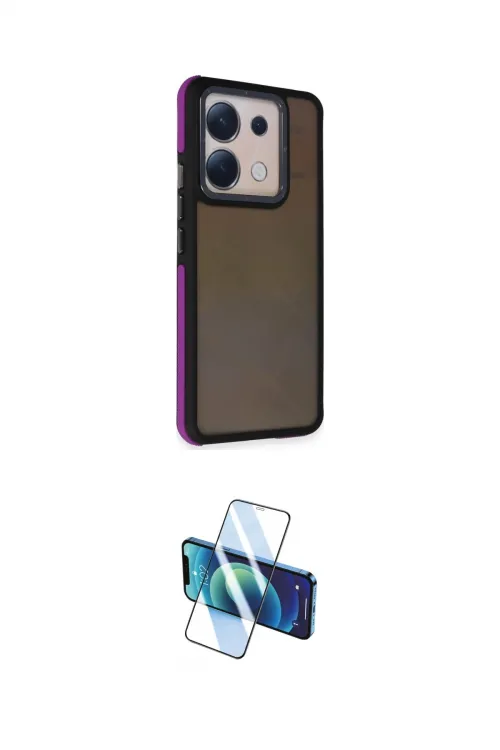 ieg™ Redmi Note 13 Pro 5G Kılıf Eksen Işık - Siyah 3D Antistatik Seramik Nano Ekran Koruyucu