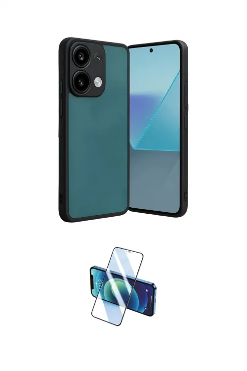 ieg™ Redmi Note 13 Pro 5G Kılıf Kıvılcım Işık Serisi - Siyah 3D Antistatik Cam Ekran Koruyucu
