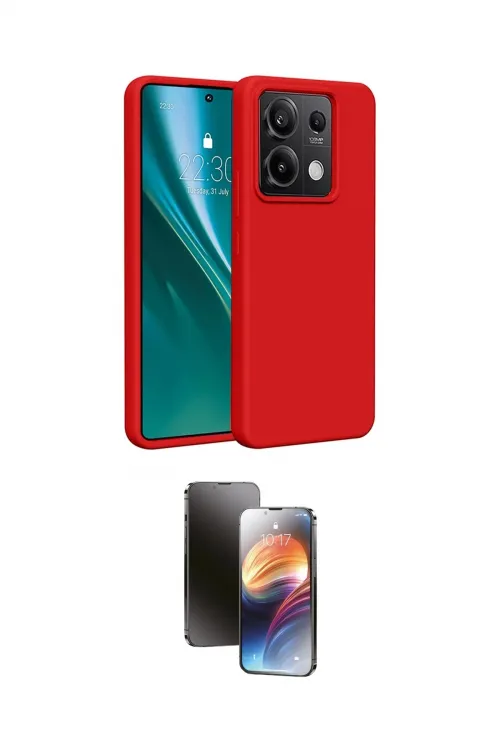 ieg™ Redmi Note 13 Pro 5G Kılıf Kozmos Yansıma Özel Seri - Siyah 3D Antistatik Mat Seramik Nano Ekran Koruyucu