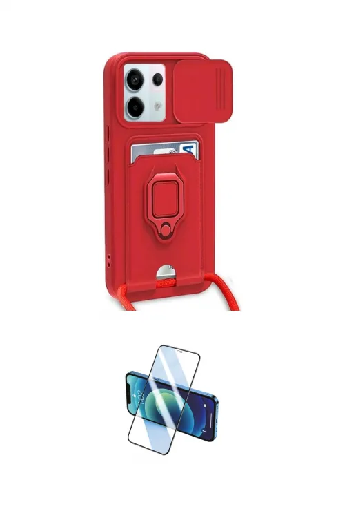 ieg™ Redmi Note 13 Pro 5G Kılıf Vadi Form Prime - Siyah 3D Antistatik Cam Ekran Koruyucu