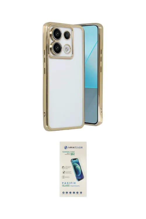 ieg™ Redmi Note 13 Pro 5G Kılıf Vadi Minimal - Şeffaf Pasifik Cam Ekran Koruyucu