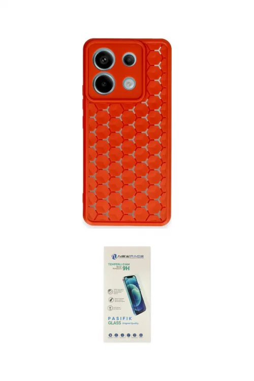 ieg™ Redmi Note 13 Pro 5G Kılıf Zirve Form - Şeffaf Pasifik Cam Ekran Koruyucu