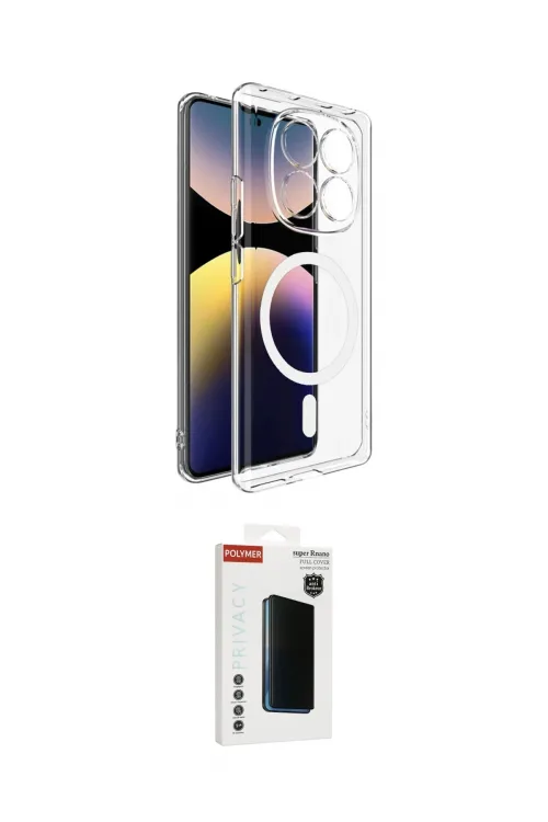 ieg™ Redmi Note 14 Pro 4G Kılıf Ahenk Minimal Serisi - Şeffaf Hayalet Polymer Nano Ekran Koruyucu