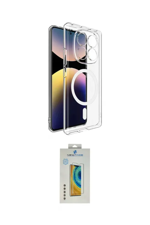 ieg™ Redmi Note 14 Pro 4G Kılıf Ahenk Minimal Serisi - Şeffaf Polymer Nano Ekran Koruyucu