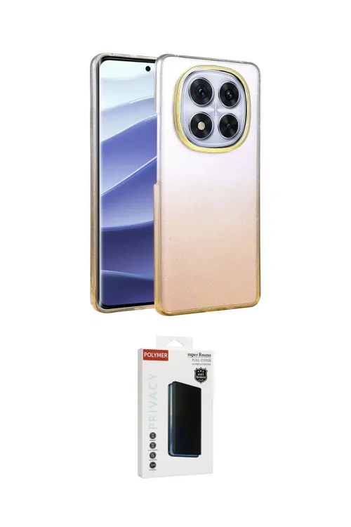 ieg™ Redmi Note 14 Pro Plus Kılıf Kıvılcım Minimal Özel Seri - Siyah Hayalet Polymer Nano Ekran Koruyucu