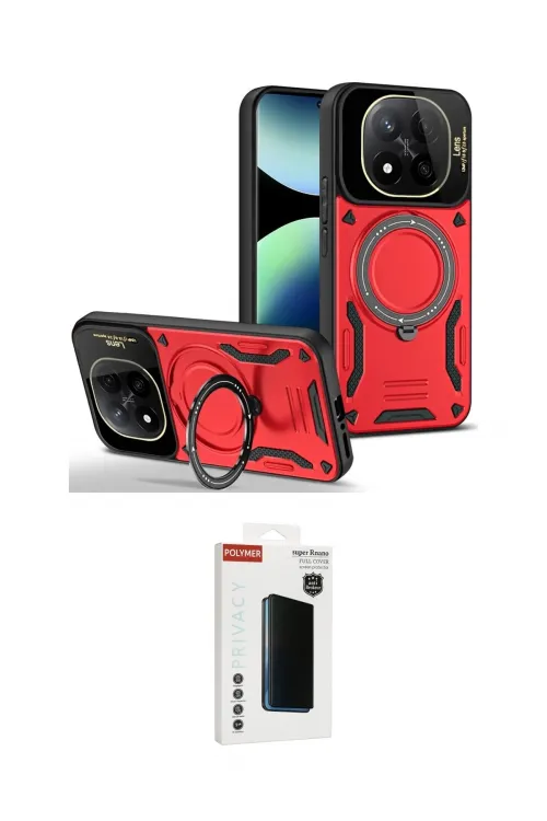 ieg™ Redmi Note 14 Pro Plus Kılıf Kıvılcım Modern Serisi - Siyah Hayalet Polymer Nano Ekran Koruyucu
