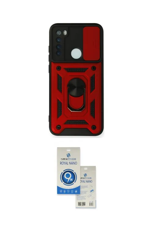 ieg™ Redmi Note 8 Kılıf Ahenk Klasik - Şeffaf Royal Nano Ekran Koruyucu