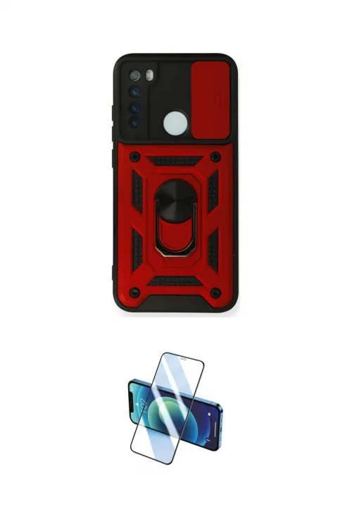 ieg™ Redmi Note 8 Kılıf Ahenk Klasik - Siyah 3D Antistatik Cam Ekran Koruyucu