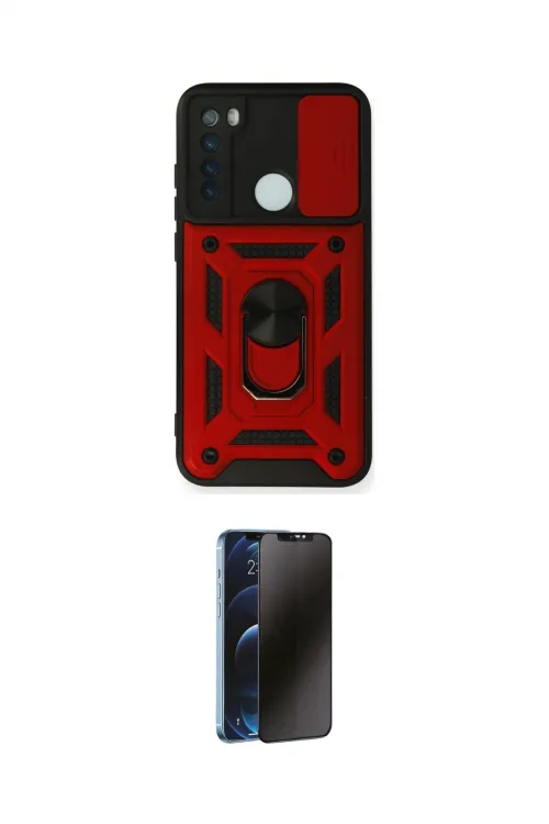 ieg™ Redmi Note 8 Kılıf Ahenk Klasik - Siyah 3D Antistatik Hayalet Cam Ekran Koruyucu