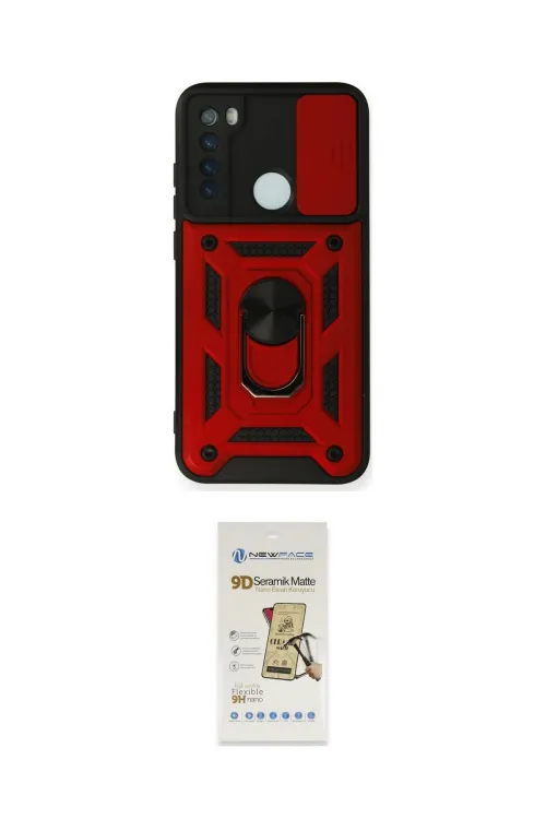 ieg™ Redmi Note 8 Kılıf Ahenk Klasik - Siyah Mat Seramik Nano Ekran Koruyucu