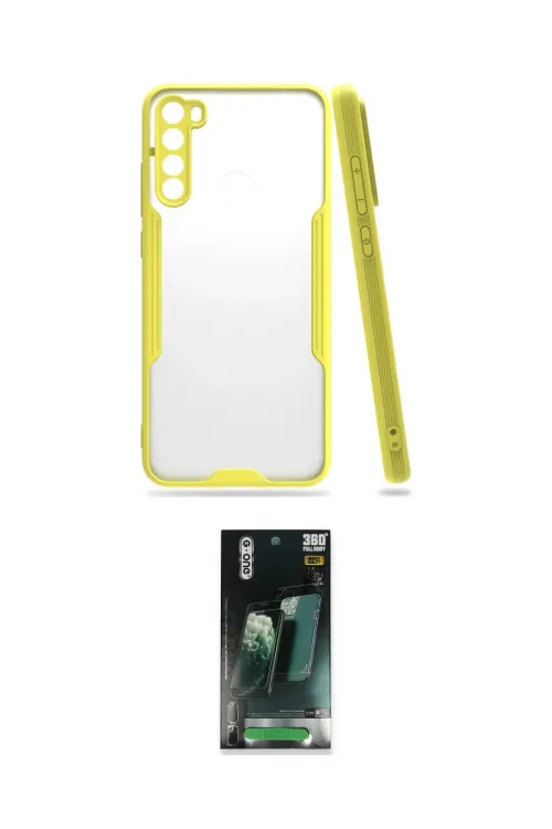 ieg™ Redmi Note 8 Kılıf Atlas Asil Serisi - Şeffaf 360 Full Body Arka Koruyucu