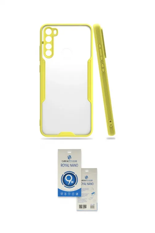 ieg™ Redmi Note 8 Kılıf Atlas Asil Serisi - Şeffaf Royal Nano Ekran Koruyucu