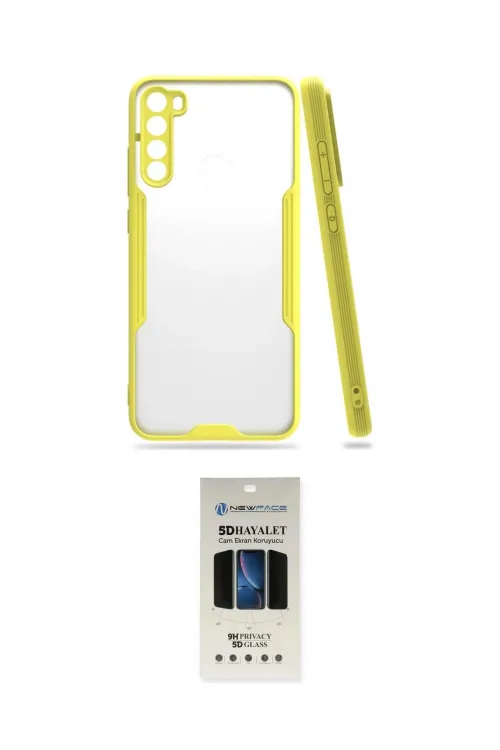 ieg™ Redmi Note 8 Kılıf Atlas Asil Serisi - Siyah 5D Hayalet Cam Ekran Koruyucu