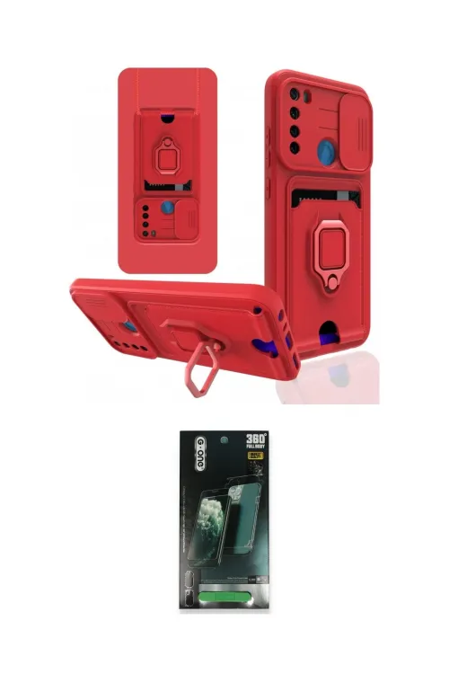 ieg™ Redmi Note 8 Kılıf Vadi Form Prime - Şeffaf 360 Full Body Arka Koruyucu