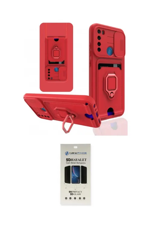ieg™ Redmi Note 8 Kılıf Vadi Form Prime - Siyah 5D Hayalet Cam Ekran Koruyucu