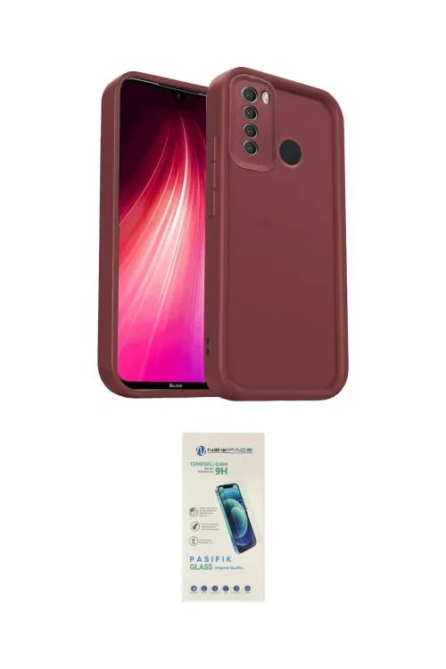 ieg™ Redmi Note 8 Kılıf Yankı Yansıma Özel Seri - Şeffaf Pasifik Cam Ekran Koruyucu