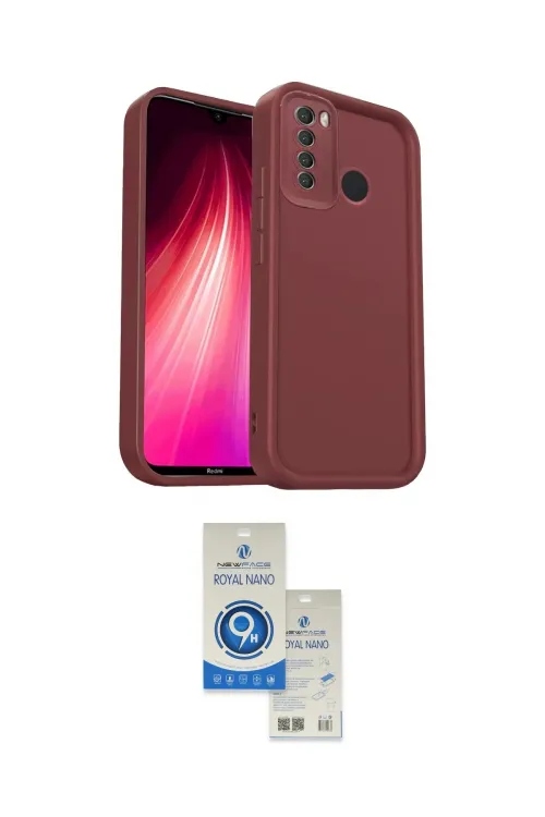 ieg™ Redmi Note 8 Kılıf Yankı Yansıma Özel Seri - Şeffaf Royal Nano Ekran Koruyucu