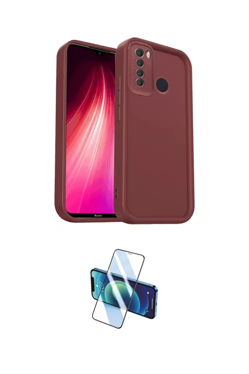 ieg™ Redmi Note 8 Kılıf Yankı Yansıma Özel Seri - Siyah 3D Antistatik Cam Ekran Koruyucu