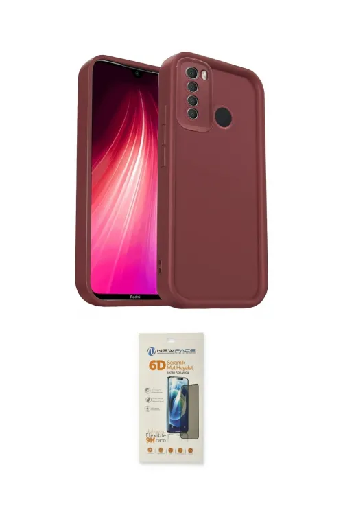 ieg™ Redmi Note 8 Kılıf Yankı Yansıma Özel Seri - Siyah 6D Mat Seramik Hayalet Nano Ekran Koruyucu